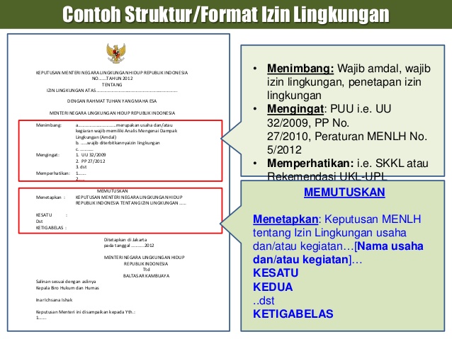 Format Izin Lingkungan | Jasa Konsultan Lingkungan | UKL UPL |AMDAL | FS